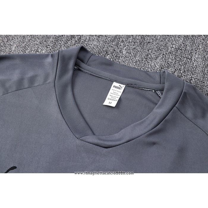 Tuta da Track Borussia Dortmund Manica Corta 2022 2023 Grigio - Pantalon Corto